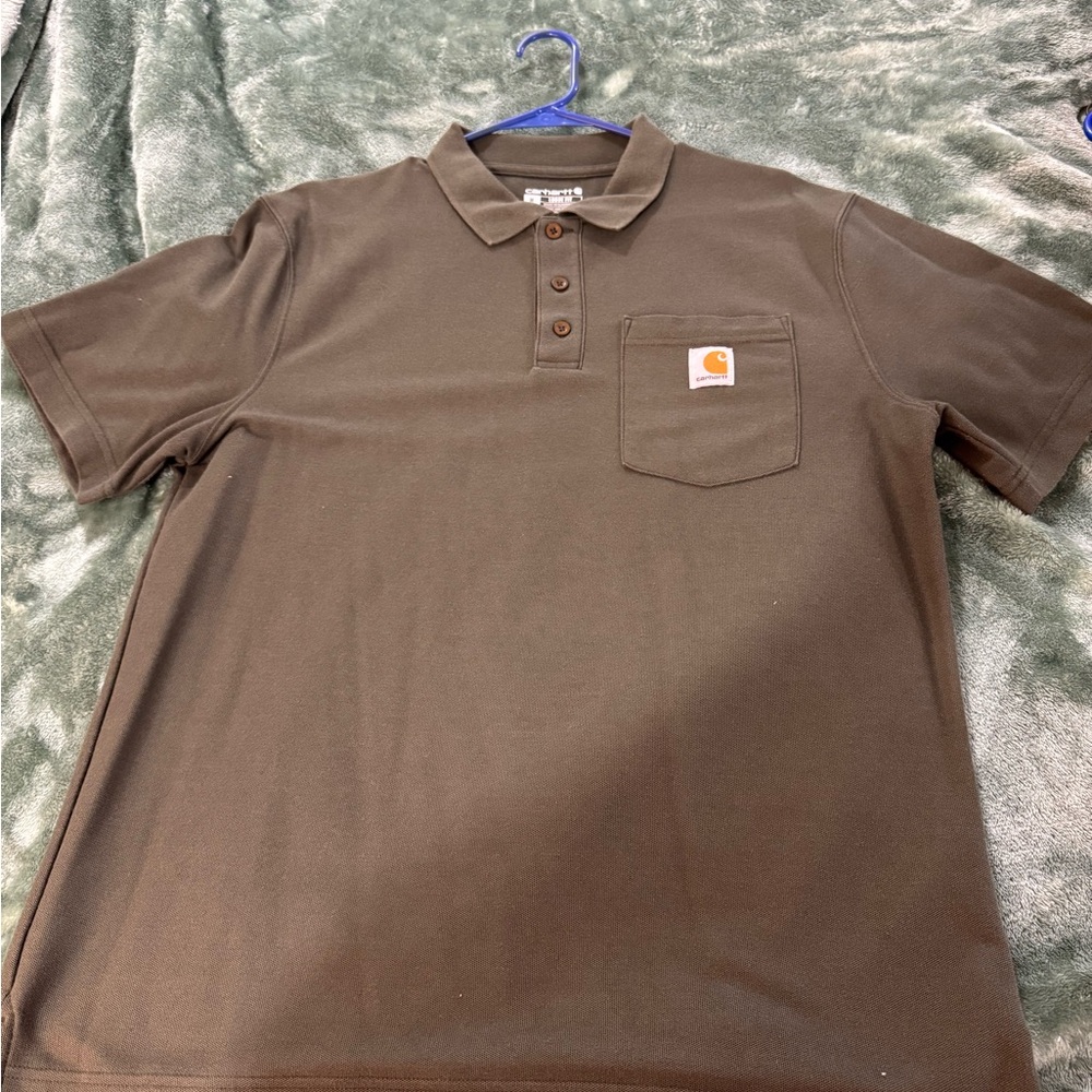Carhartt Men's Dark Brown Polo Shirt